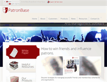 Tablet Screenshot of patronbase.com